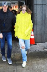 GIGI HADID Leaves Michael Kors Show at New York Fashion Week 02/13/2019