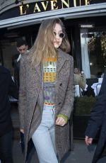 GIGI HADID Leaves Prada in Paris 02/25/2019