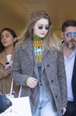 GIGI HADID Leaves Prada in Paris 02/25/2019