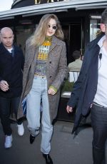 GIGI HADID Leaves Prada in Paris 02/25/2019