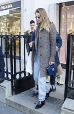 GIGI HADID Leaves Prada in Paris 02/25/2019