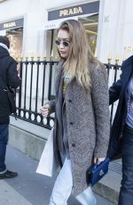 GIGI HADID Leaves Prada in Paris 02/25/2019