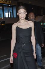 GIGI HADID Night Out in Paris 02/27/2019