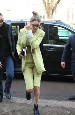 GIGI HADID Out and About in Milan 02/21/2019