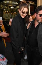 GIGI HADID Out and About in Paris 02/26/2019