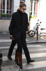 GIGI HADID Out and About in Paris 02/26/2019
