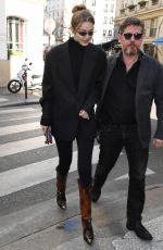 GIGI HADID Out and About in Paris 02/26/2019