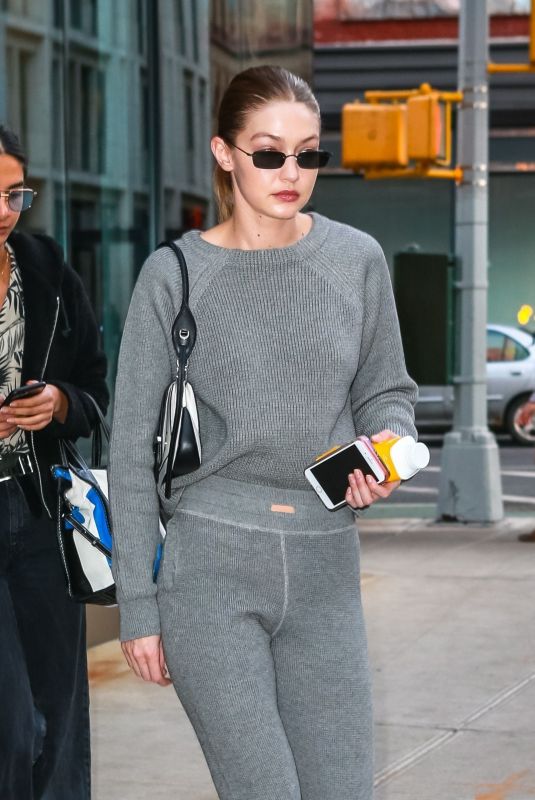 GIGI HADID Out in New York 02/05/2019