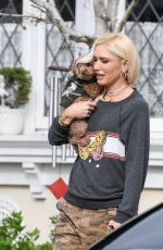 GWEN STEFANI Out with Her Dog in Los Angeles 02/20/2019