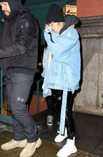 HAILEY BIEBER Leaves Lure Fishbar in New York 02/12/2019
