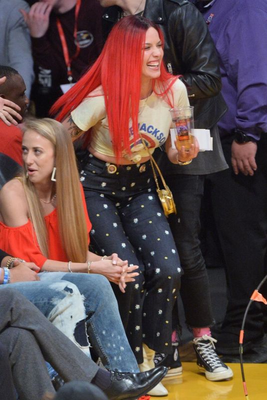 HALSEY at Lakers Game in Los Angeles 02/27/2019