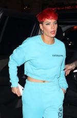 HALSEY Shows off Red Hairdo at SNL Cast Dinner in New York 02/05/2019