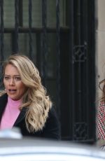 HILARY DUFF and SUTTON FOSTER on the Set of Younger in New York 02/26/2019