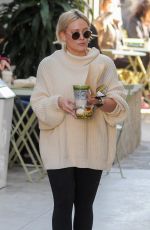 HILARY DUFF Leaves Alfred Coffee in West Hollywood 02/11/2019
