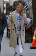 HILARY DUFF on the Set of Younger in New York 02/26/2019