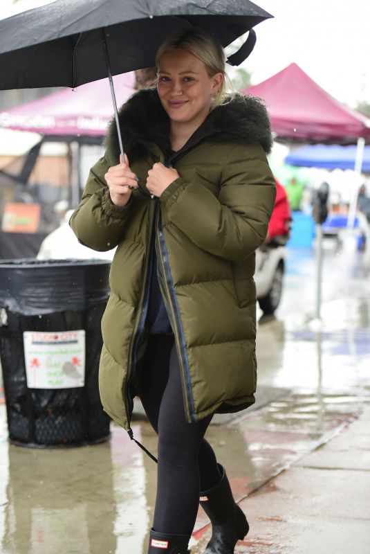 HILARY DUFF Out and About in Studio City 02/03/2019