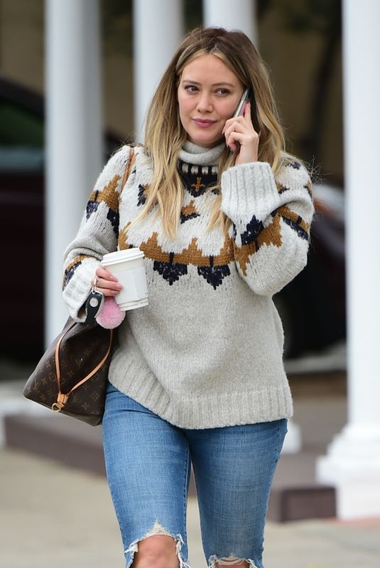 HILARY DUFF Out for Coffee in Sherman Oaks 02/13/2019