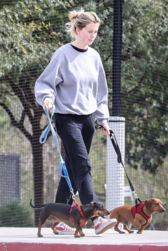 IRELAND BALDWIN Out with Her Dogs in Santa Monica 02/15/2019