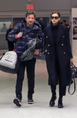 IRINA SHAYK and Bradley Cooper at JFK Airport in New York 02/07/2019