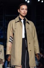 IRINA SHAYK at Burberry Runway Show at London Fashion Week 02/17/2019
