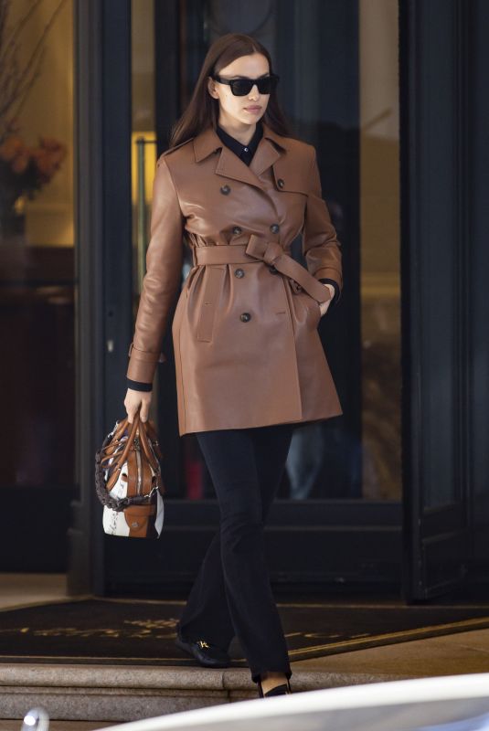 IRINA SHAYK Out and About in Milan 02/22/2019