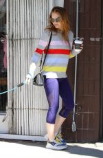 ISLA FISHER Out with her Dog in Studio City 02/22/2019