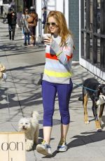 ISLA FISHER Out with her Dog in Studio City 02/22/2019