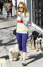 ISLA FISHER Out with Her Dogs in Los Angeles 02/22/2019