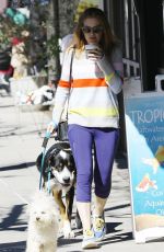 ISLA FISHER Out with Her Dogs in Los Angeles 02/22/2019