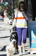 ISLA FISHER Out with Her Dogs in Los Angeles 02/22/2019