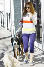 ISLA FISHER Out with Her Dogs in Los Angeles 02/22/2019