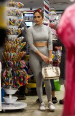 JENNIFER LOPEZ in Tights Shopping Candy in Miami 02/16/2019