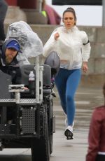 JESSICA ALBA on the Set of LA