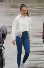 JESSICA ALBA on the Set of LA