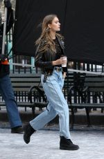 JOSEPHINE SKRIVER on the Set of Maybelline Commercial in New York 02/01/2019