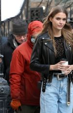 JOSEPHINE SKRIVER on the Set of Maybelline Commercial in New York 02/01/2019