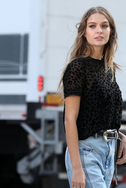 JOSEPHINE SKRIVER on the Set of Maybelline Commercial in New York 02/01/2019
