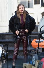 JOSEPHINE SKRIVER on the Set of Maybelline Photoshoot in New York 02/14/2019