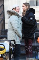 JOSEPHINE SKRIVER on the Set of Maybelline Photoshoot in New York 02/14/2019