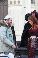 JOSEPHINE SKRIVER on the Set of Maybelline Photoshoot in New York 02/14/2019