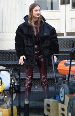 JOSEPHINE SKRIVER on the Set of Maybelline Photoshoot in New York 02/14/2019