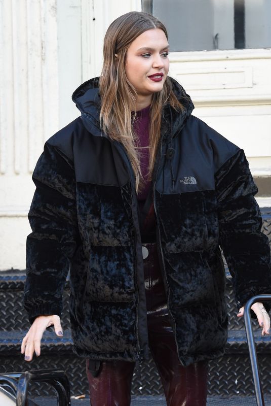 JOSEPHINE SKRIVER on the Set of Maybelline Photoshoot in New York 02/14/2019