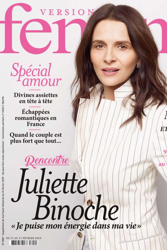 JULIETTE BINOCHE in Femina Magazine, February 2019