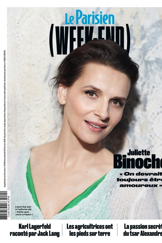 JULIETTE BINOCHE in Le Parisien Magazine, February 2019