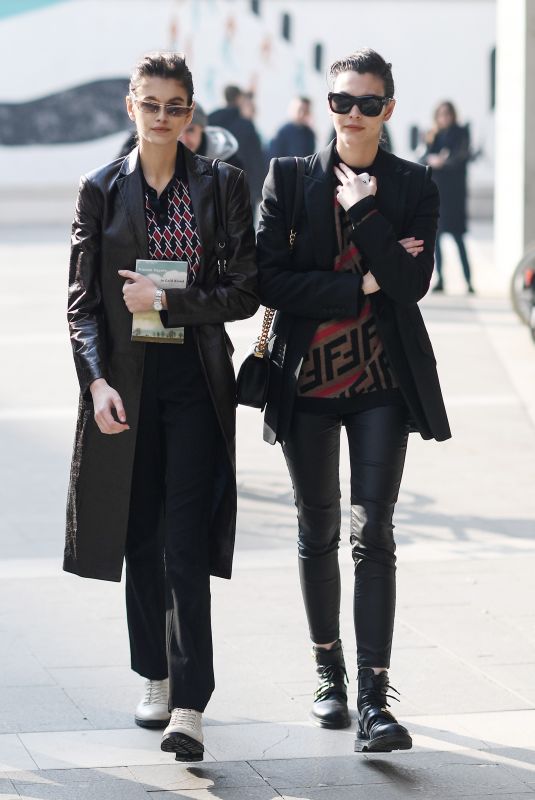 KAIA GERBER and VITTORIA CERETTI Out in Milan 02/21/2019