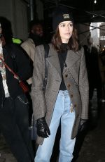 KAIA GERBER Arrives at Coach Show at New York Fashion Week 02/12/2019