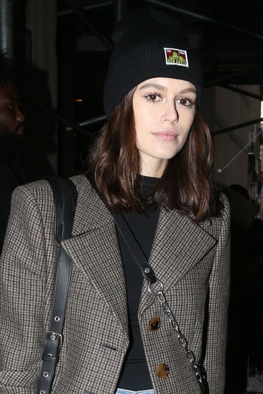 KAIA GERBER Arrives at Coach Show at New York Fashion Week 02/12/2019