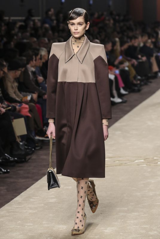 KAIA GERBER at Fendi Runway Show at Milan Fashion Week 02/21/2019