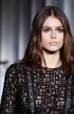 KAIA GERBER at Longchamps Runway Show in New York 02/09/2019