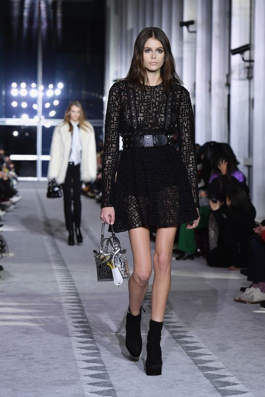 KAIA GERBER at Longchamps Runway Show in New York 02/09/2019